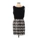 Connected Apparel Cocktail Dress - Sheath: Black Chevron Dresses - Women's Size 12