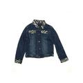Copper Key Denim Jacket: Blue Zebra Print Jackets & Outerwear - Kids Girl's Size 12