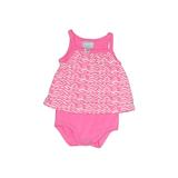 Coccoli Short Sleeve Onesie: Pink Chevron Bottoms - Size 6 Month