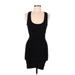 BCBGMAXAZRIA Cocktail Dress - Mini: Black Solid Dresses - Women's Size Medium