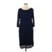 RN Studio By Ronni Nicole Casual Dress - Sweater Dress: Blue Dresses - Women's Size 16