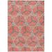 Gray 46 x 30 x 0.19 in Area Rug - Addison Rugs Machine Washable Indoor/Outdoor Chantille ACN959 Coral 3' x 5' Rug | 46 H x 30 W x 0.19 D in | Wayfair