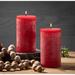 Clover Lane Vance Kitira Unscented Pillar Candle Paraffin in Red | 6 H x 3.25 W x 3.25 D in | Wayfair CT246CRBKIT
