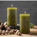 Clover Lane Vance Kitira Unscented Pillar Candle Paraffin in Green | 6" x 3.25" | Wayfair CT246MOSS