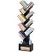 9 Tier Tree Bookshelf with Drawer Bookcase, Floor Standing Book Storage Rack, Tall Bookshelf for CDs/Books/Movies