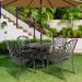 5PCS Outdoor Furniture Dining Table Set All-Weather Cast Aluminum Patio Furniture Includes 1 Round Table and 4 Chairs