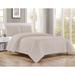Grey King Size 3 Piece Quilt Set & Pillow Shams Soft Plush Cozy Bedspread