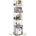 Bookshelves 5-Tier, Rotating Bookshelf Tower for Corner, Small Bookcase, Tall Industrial Bookshelf, Narrow Bookshelf