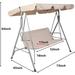 Patio Swing Chair Double Rocking Chair with Stand & Waterproof Canopy