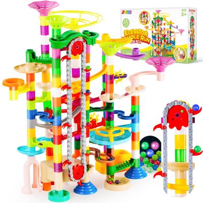 236Pcs Glowing Marble Run with Motorized Elevator-...