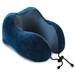 Memory Foam Neck Pillow Head Support Soft Pillow for Sleeping Rest, Airplane Car & Home Use (Blue) - Blue