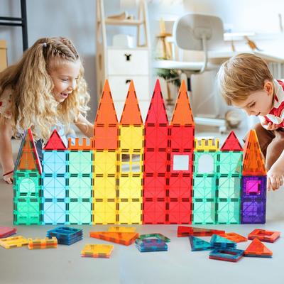 Magnetic Building Tiles for Kids,Educational Magnetic Stacking Blocks for Boys Girls, Magnets Construction Toys