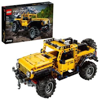 Technic Jeep Wrangler 4x4 Toy Car 42122 Model Building Kit - All Terrain Off Roader SUV Set, Authentic and Functional Design