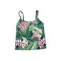 Lands' End Swimsuit Top Green Print Swimwear - Women's Size 6