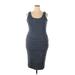 LC Lauren Conrad Casual Dress - Sheath: Blue Marled Dresses - Women's Size 2X-Large