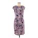 Liz Claiborne Casual Dress - Sheath: Purple Baroque Print Dresses - Women's Size 8