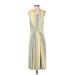 Lou & Grey for LOFT Casual Dress - Midi: Yellow Color Block Dresses - New - Women's Size Small