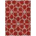 Red 168 x 120 x 0.19 in Area Rug - Orren Ellis Alegandro Area Rug w/ Non-Slip Backing Polyester | 168 H x 120 W x 0.19 D in | Wayfair