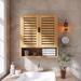 Latitude Run® Bathroom Cabinet Wall Mounted, Bamboo Over-The-Toilet Storage Organizer | 26.18 H x 23.23 W x 8.27 D in | Wayfair