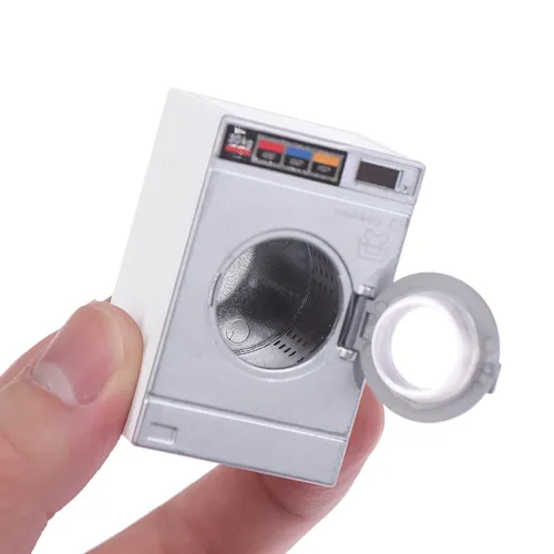 1:12 Puppenhaus Miniatur Waschmaschine Trommel Waschmaschine Haushalts gerät Wäsche Modell