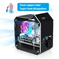 Nuovo! Custodia per mini torre in ABS Ventola programmabile RGB con scheda adattatore SSD SATA M.2 Kit NAS Shell per Raspberry Pi 4 B