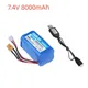 7.4V 8000mAh batteria ricaricabile agli ioni di litio XT30/caricatore USB per HUINA 1580 1583 580