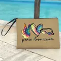 Peace Love – sac à main pour femmes pochette de natation trousse de cosmétiques trousse de