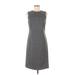 Tory Burch Casual Dress - A-Line: Gray Tweed Dresses - Women's Size 6