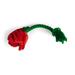 Valentine's Day Rose Rope Dog Toy, Large, Pink