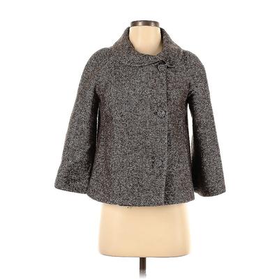 Massimo Dutti Wool Blazer Jacket: Gray Tweed Jackets & Outerwear - Women's Size 36