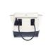 Kate Spade New York Leather Tote Bag: White Color Block Bags