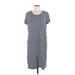 Lands' End Casual Dress - Shift: Blue Dresses - Women's Size Large