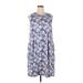 Lularoe Casual Dress - Shift: Blue Paisley Dresses - Women's Size 2X