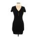 Princess Polly Casual Dress - Mini: Black Solid Dresses - Women's Size 4