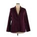 Lane Bryant Blazer Jacket: Burgundy Jackets & Outerwear - Women's Size 20 Plus