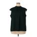 Calvin Klein Short Sleeve Blouse: Green Tops - Women's Size 2X