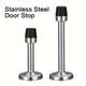1pc Door Stop Wall Mount Door Stopper (78/95mm 3/3.75 Inch), Stainless Steel Sound Dampening Door Stoppers With Screws - For Furniture Decor, Silvery Tone