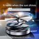 Solar Energy Rotating Helicopter Aroma Diffuser Car Air Freshener Decorations Interior Accessories For Home Office