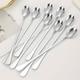 8pcs Stainless Steel Long Handle Ice Tea Spoon, Coffee Spoon, Ice Cream Stirring Spoon, Dishwasher Safe, Kitchen Accessories, Flatware Set