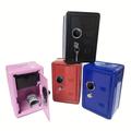 1pc Coin Bank Metal Mini Locker Safe With Single Digit, Combination Lock And Key Money Small Safe Storage Box, Cute Bank Box