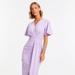 Quiz Short Sleeve Wrap Maxi Dress - Purple