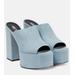 Sasha Denim Platform Mules