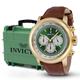 Invicta Vintage Ivory Green Men's Watch Bundle - 48mm Tan with Invicta 8-Slot Dive Impact Watch Case Light Green (B-37783-DC8-LTGRN)