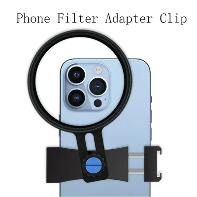 Metal Phone Clip Filter Adapter Ring For Iphone 15 14 pro max 67mm 58mm Filter Adapter For Iphone
