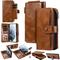 Handy Hülle Handyhüllen Für Samsung Galaxy S24 S23 S22 S21 S20 Ultra Plus FE S25 Ultra Brieftasche Kartenetui Abnehmbar Magnetisch Reisverschluss Retro TPU PU-Leder