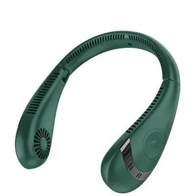 Foldable Hanging Neck Fan – Bladeless USB Rechargeable Mute Air Cooling Fan for Sport and Travel