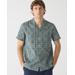 Short-Sleeve Slub Cotton-Linen Blend Camp-Collar Shirt