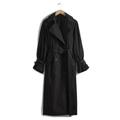& Belted Double Breasted Trench Coat
