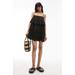Strappy Pleated Broderie Mini Dress