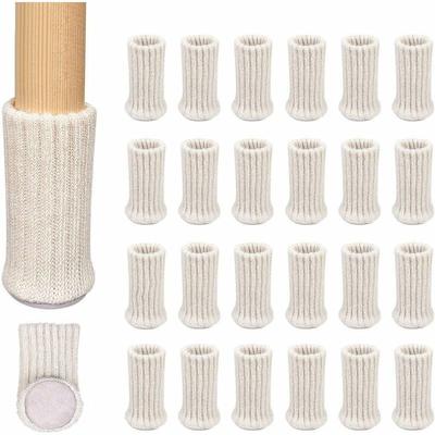 Petites Ecrevisses - 24er-Pack Möbelsocken Gestrickte Stuhlsocken Möbel Fußkappen Rutschfeste Image